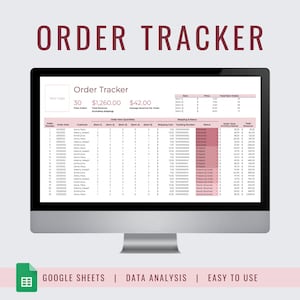 Order Tracker | Small Business Bookkeeping | Sales Tracker | Revenue Tracker | Google Sheets Template | Business Spreadsheet