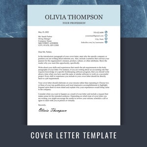 Puede incluir: Una plantilla de carta de presentaci&oacute;n con fondo azul y texto blanco. La plantilla incluye una carta de presentaci&oacute;n de muestra con instrucciones sobre c&oacute;mo escribir una carta de presentaci&oacute;n.