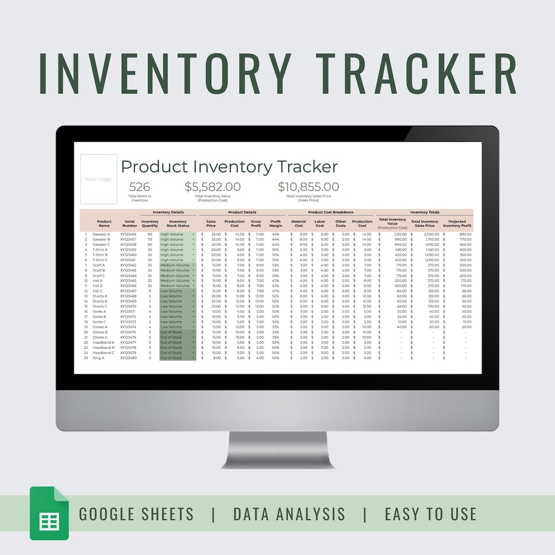Inventory Tracker | Small Business Bookkeeping | Product Management ...