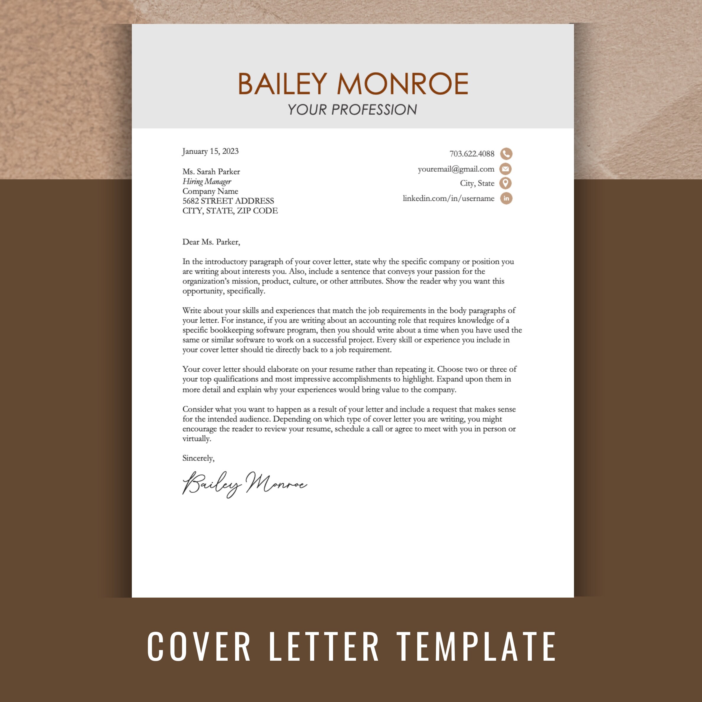 Modern Resume Template With Photo Professional CV Template CV Template ...