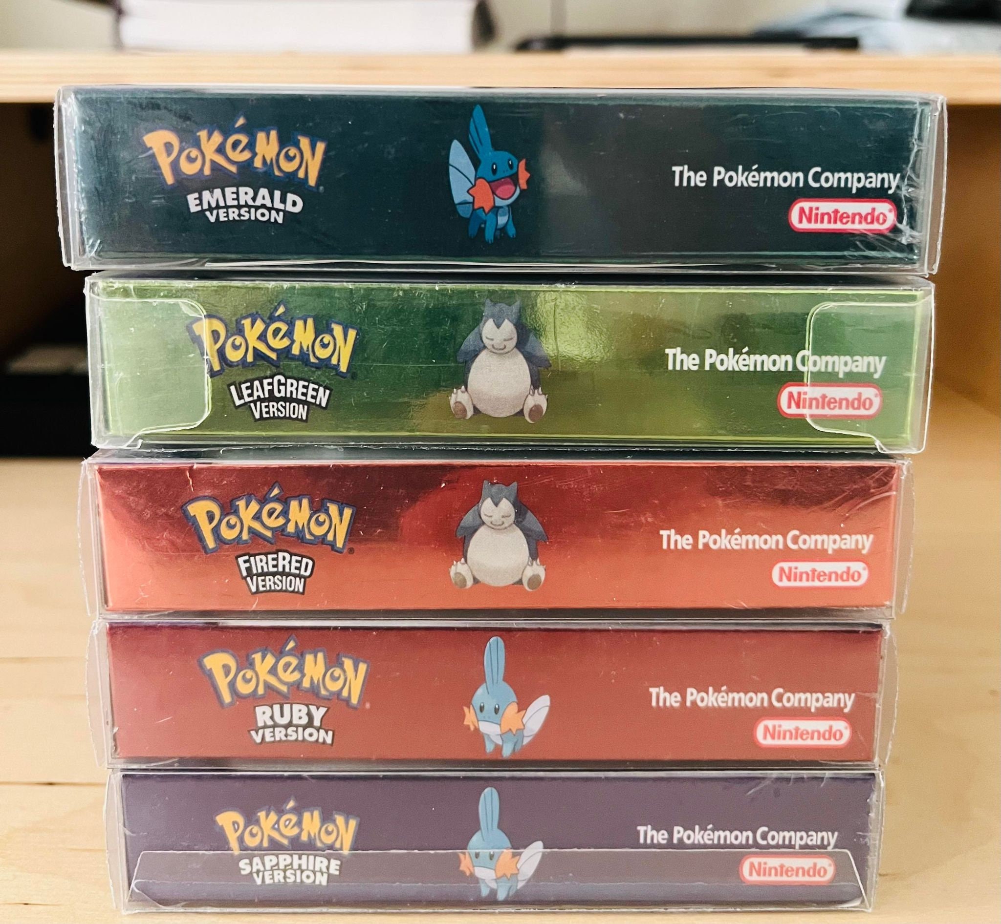 5 Pieces GBA Games Pokemon LeafGreen FireRed Emerald Ruby Sapphire