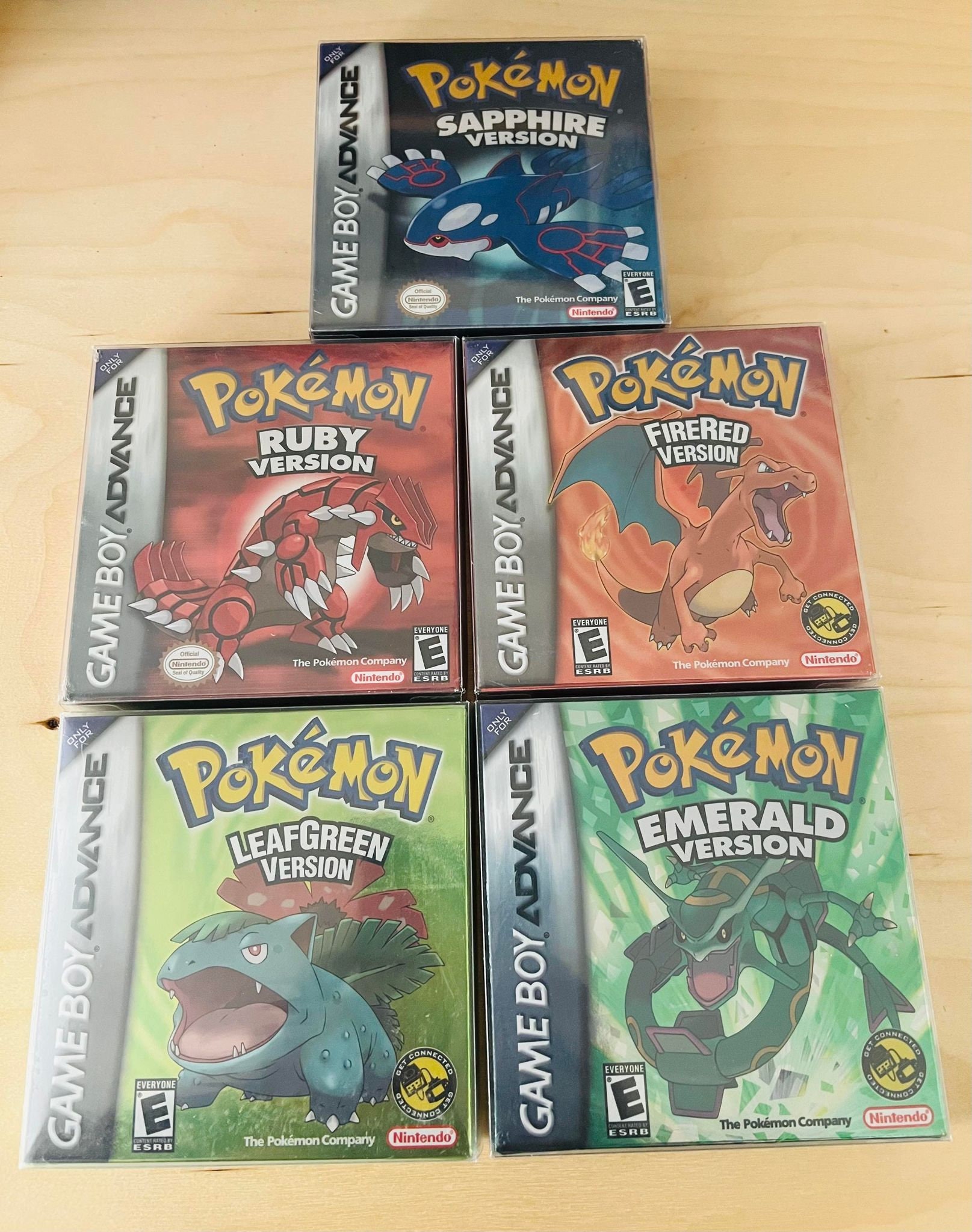 IVXCR 5 Pcs Pokemon Ruby,Emerald,Sapphire,LeafGreen,FireRed
