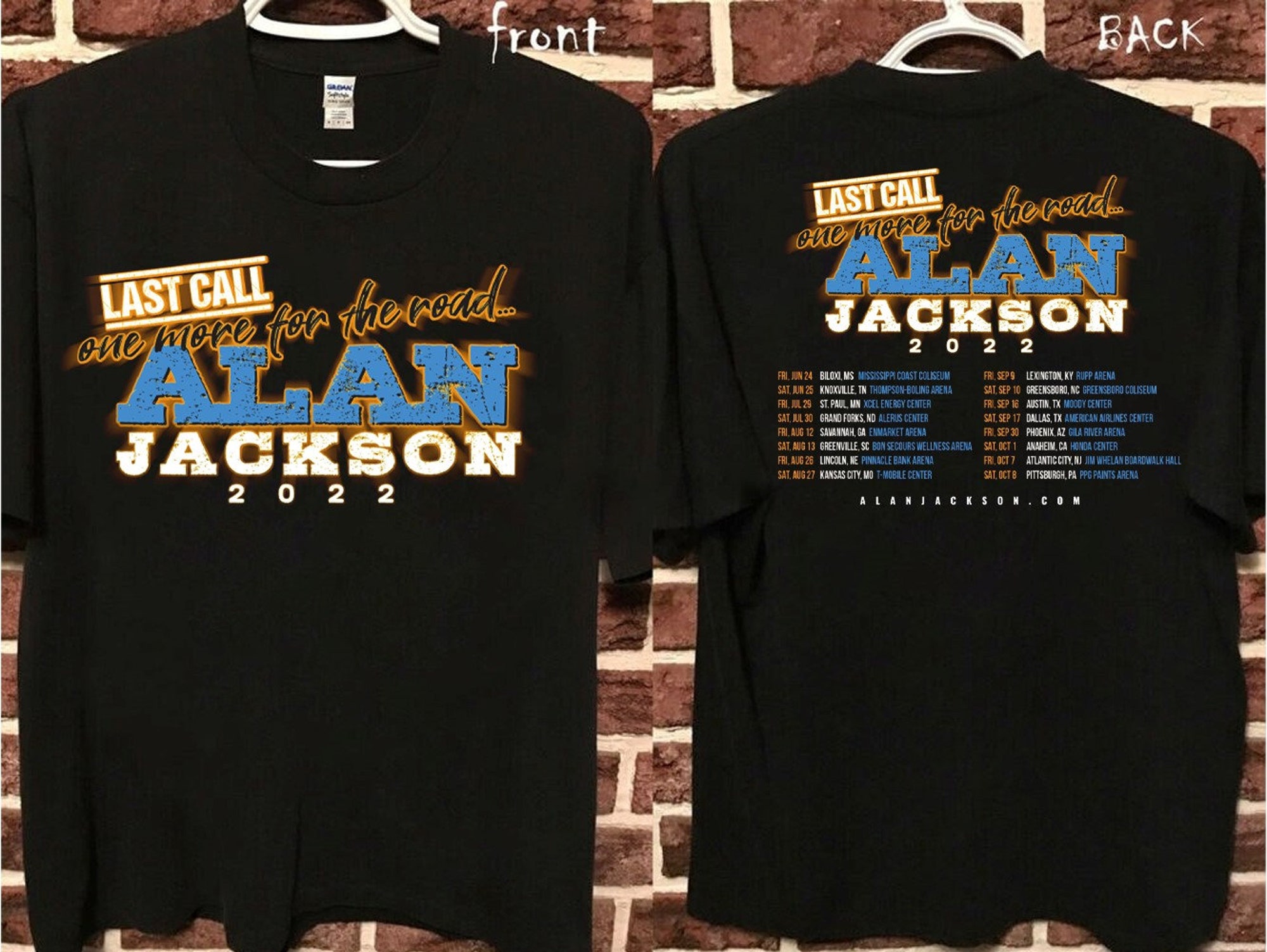 2022 Allan Jackson Last Call One More For The Road 2022 Tour T-Shirt