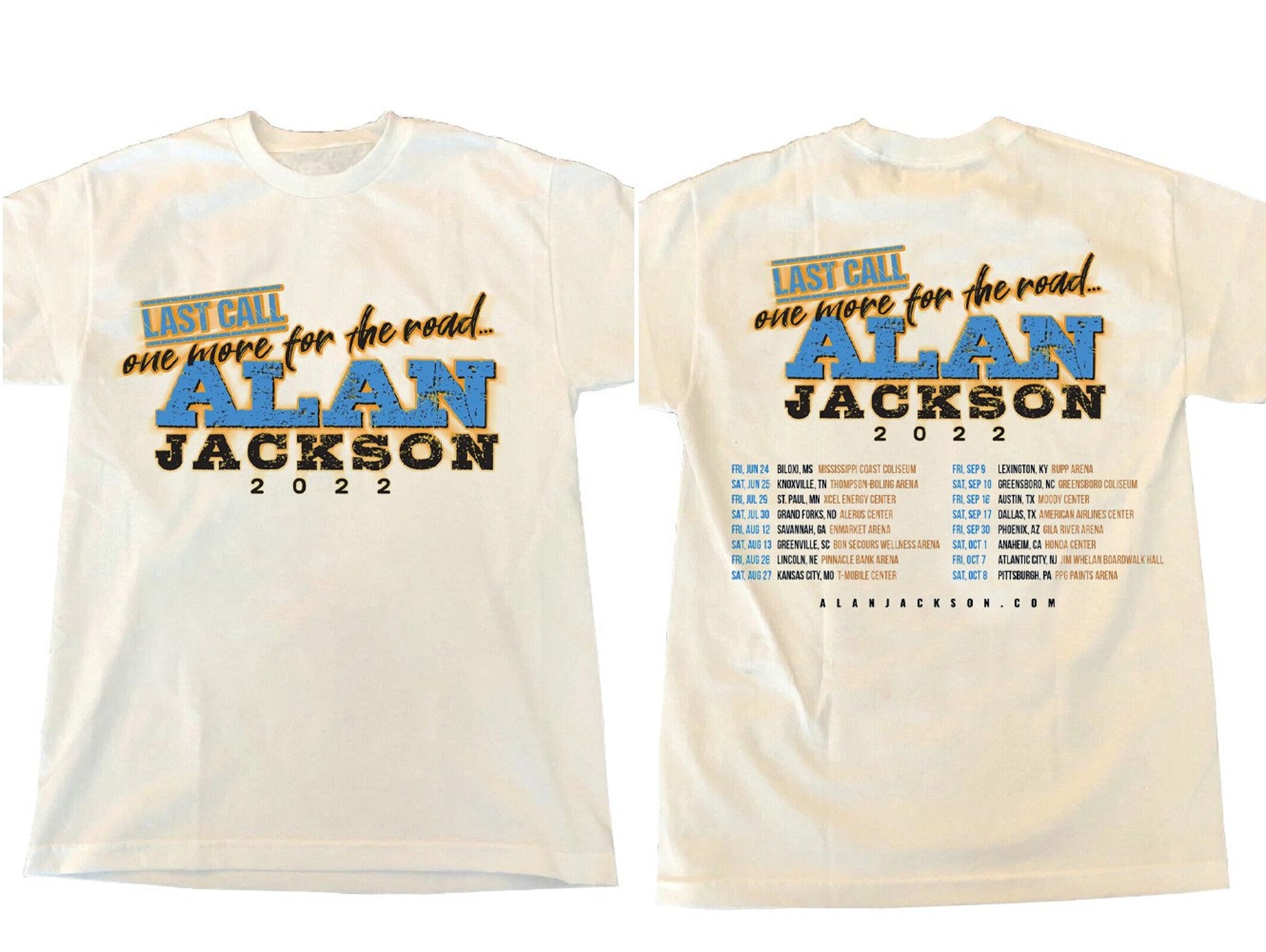 2022 Allan Jackson Last Call One More For The Road 2022 Tour T-Shirt