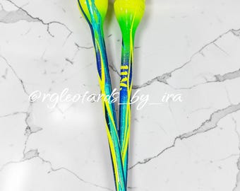 Mazas de gimnasia rítmica personalizadas con aerógrafo / Juego de mazas personalizadas / Equipo de gimnasia rítmica para niñas / Mazas de competición / Gi de gimnasta hecho a medida