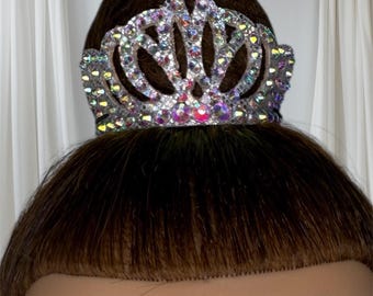 Rhythmic Gymnastics Hair Bun Tiara Ready to Ship – Competition Hair Accessory for Gymnasts, Crystal Bun Crown, Custom Available USA