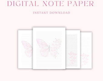 Page pour commentaires, papier ligné, papier pointillé, papier ligné, papier carré, prise de notes, papier à lettres, format lettre/A4 VFI à téléchargement immédiat.