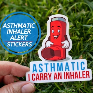 Asthmatic Inhaler Decal Clear Vinyl Stickers Not Easy Being Wheeze Sticker Medical Alert Inhaler Decal Asthmatic Alert Asthma Awareness Kid