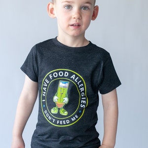 Epipen Food Allergy Shirt Kid Allergy Warning T-Shirt Child Custom Name Shirt Personalized Kid Tshirt Food Allergy Graphic Tee Youth T-shirt