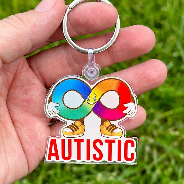 Neurodiverse Autism Neurodivergent Autistic Actually Autistic Autism Acceptance Celebrate Autism Acceptance Infinity Autism Keychain Alert