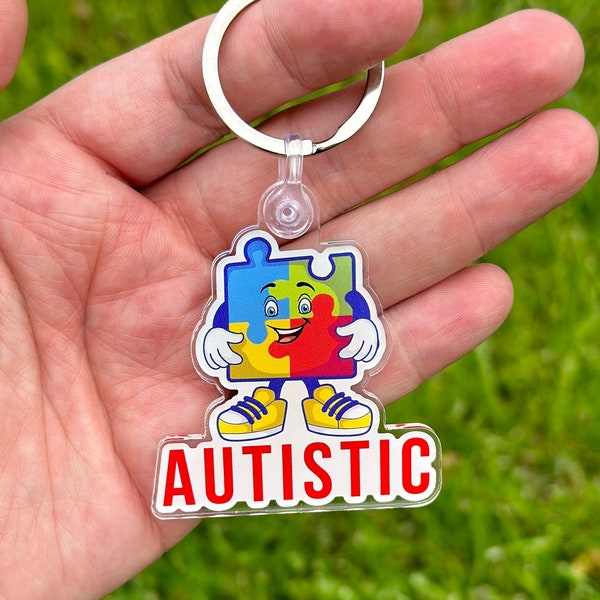 Autism Tag Alert Autistic Backpack Alert Keychain Kid Safety Autism Awareness Autism Card Bag Autism ID Alert Kid Backpack Stocking Stuffer