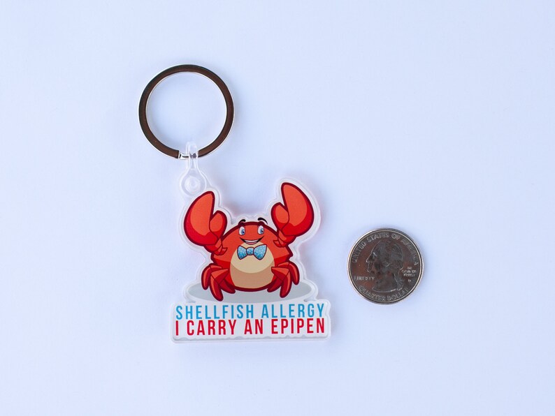 Shellfish Allergy I Carry an Epipen Keychain Backpack School Etsy
