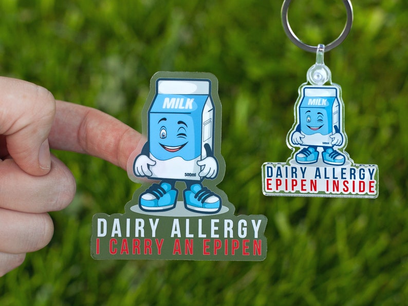 Dairy Allergy Epipen Inside Keychain Food Allergies Bag Etsy