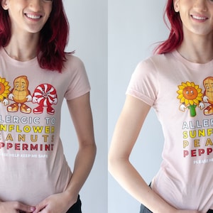 Camisa personalizada de alergia alimentaria Camiseta de alerta médica personalizada Alerta de alergia al maní Etiqueta de alergia escolar Comida personalizada para niños Camiseta de alergia Sin gluten