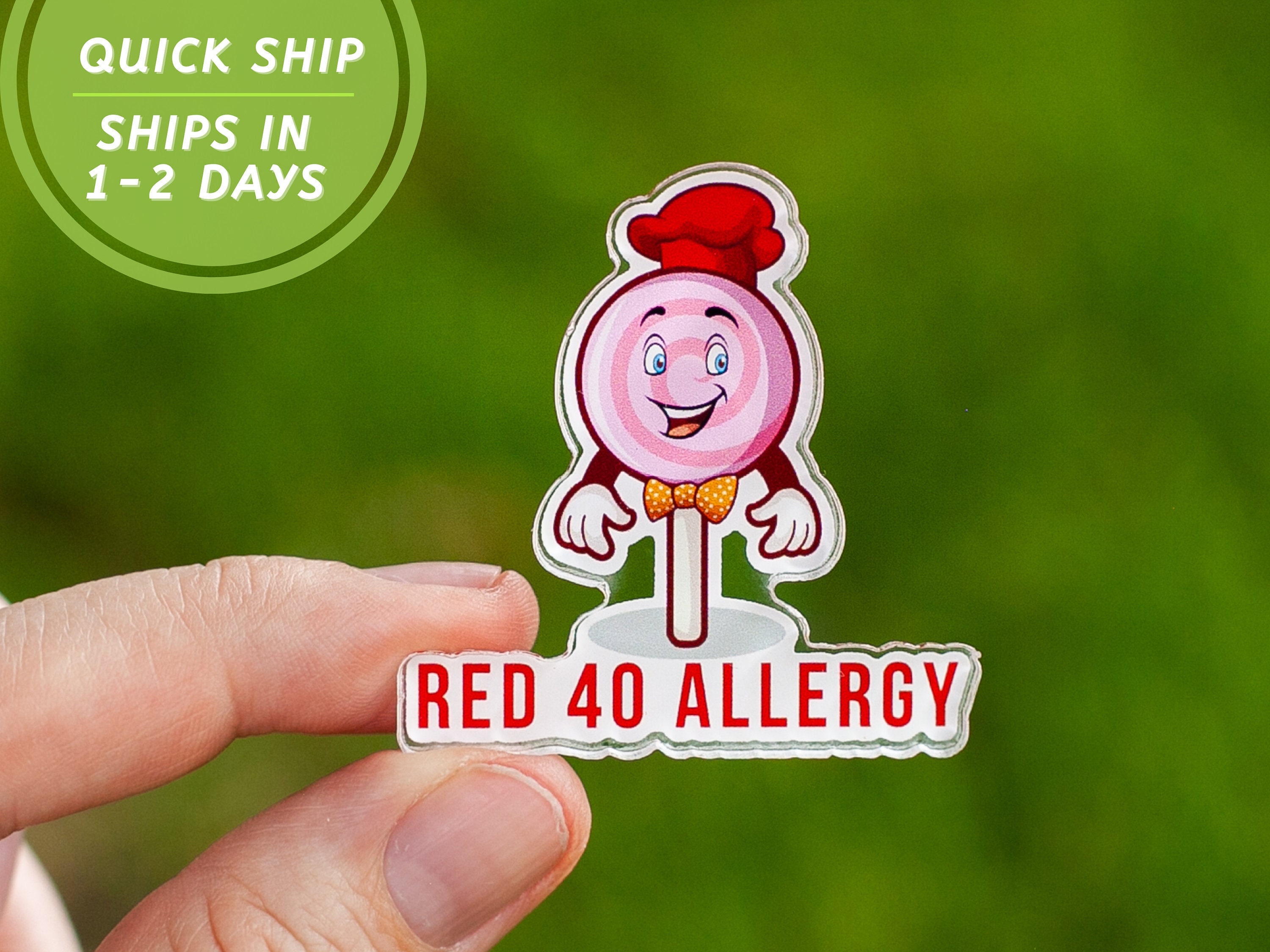 Red 40 Allergy Pin Food Dye Allergies Intolerances Red40