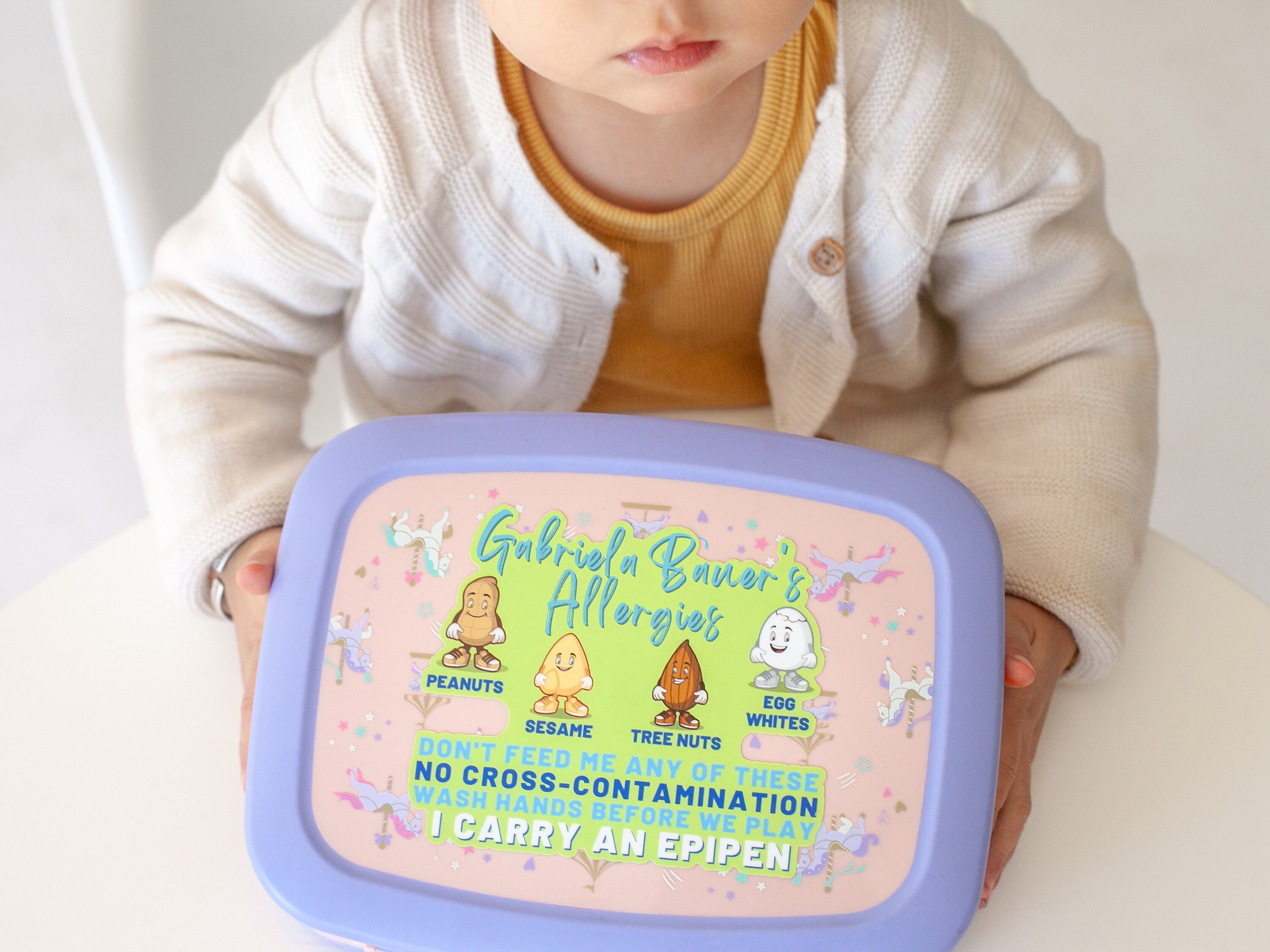 Lunch Box Customized Sticker Custom Lunch Box Sticker Kid Personalized Daycare Label Toddler Bentgo ...