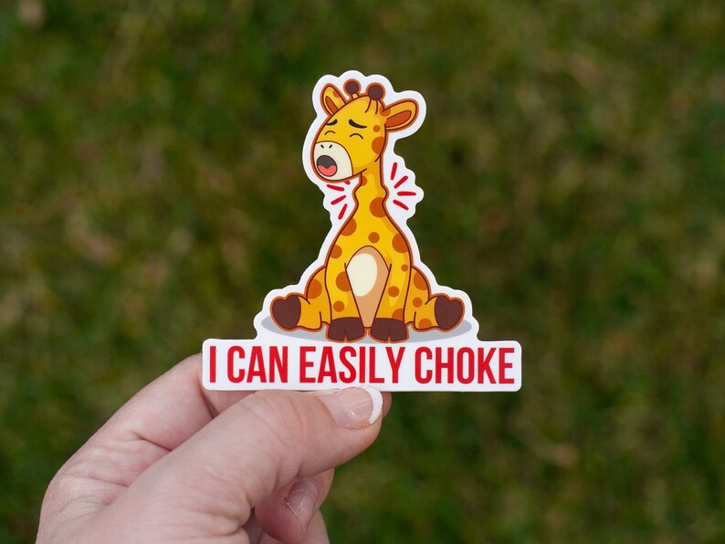 Choking Alert Sticker Waterproof Vinyl Safety Sticker Kid Dysphagia ...
