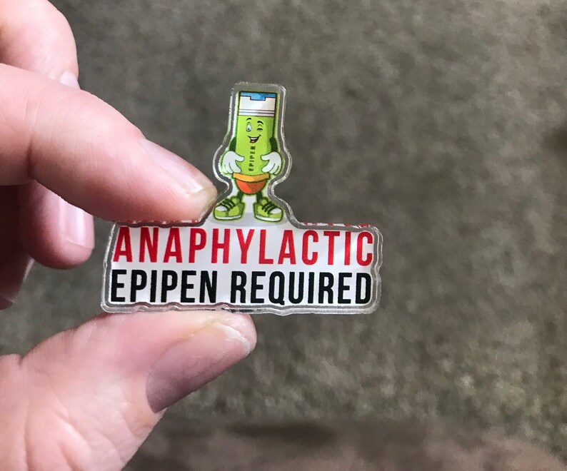 Anaphylactic Epipen Required Tag Food Allergies Awareness Medical Alert ...
