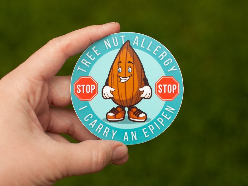 Tree Nut Allergy I Carry an Epipen Severe Tree Nut, Tree Nut Pin food allergy Alert Tag Allergic to Treenut Tree Nut food allergy, food allergies in schools, food allergy bracelet, food allergy safety no tree nuts, tree nut free recipes Anaphylactic