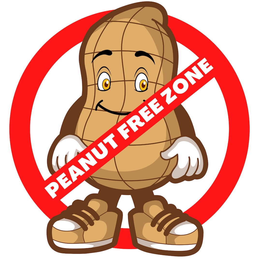 Peanut Free Zone Window Cling Sticker Daycare Window Sticker Peanut