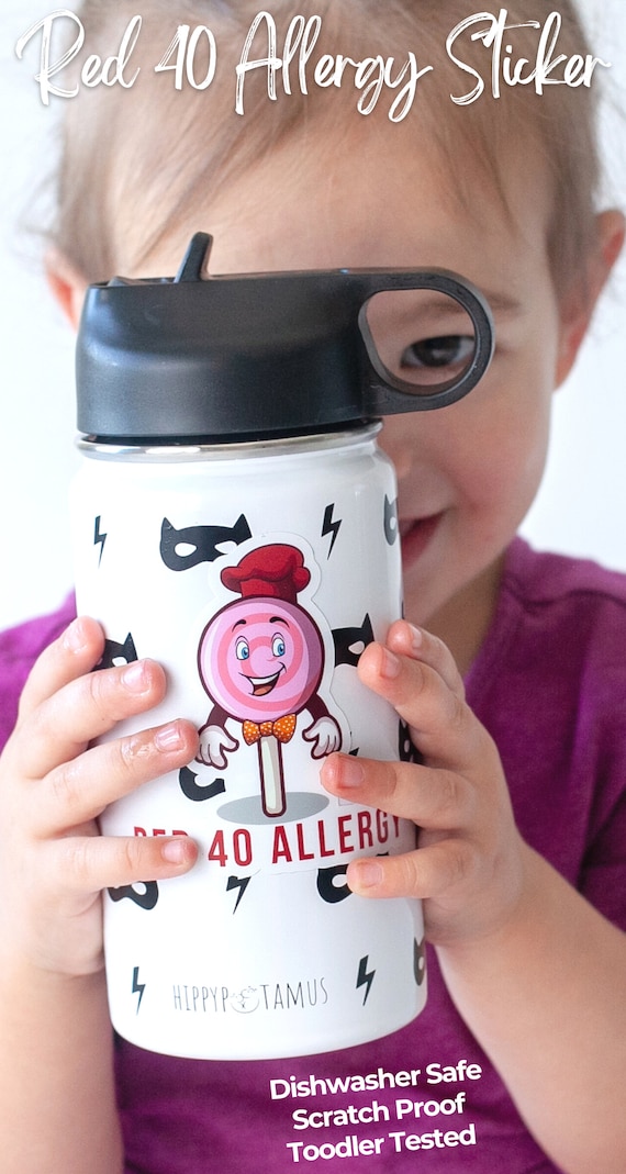 Red 40 Allergy Sticker Kids Food Allergies Alert Supplies Food Dye