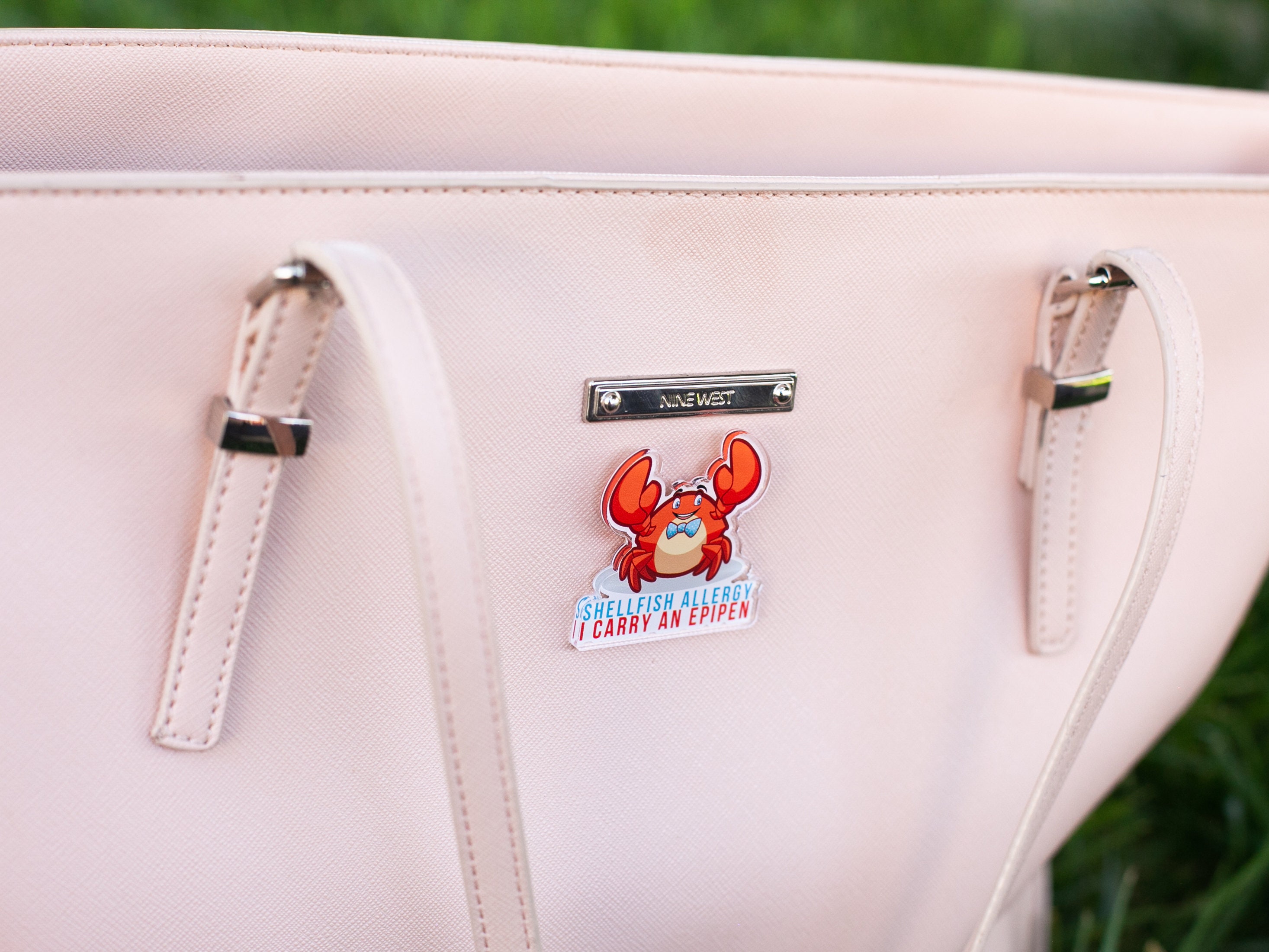 Shellfish Allergy I Carry an Epipen Pin 1.75 x 1.72 inches — Food