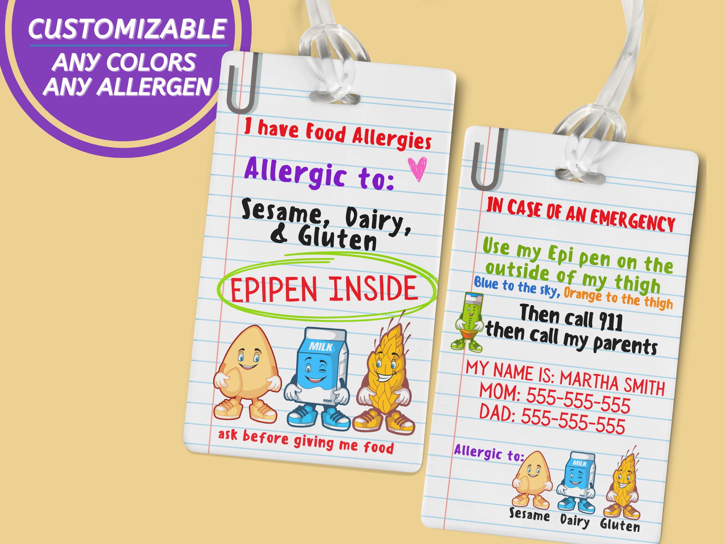 Kids Allergy Bag Etsy Singapore