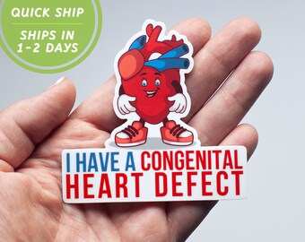 Congenital Heart Disease kid sticker CHD medical Alert label Heart Warrior mama Congenital Heart Defect Awareness Heart sticker children