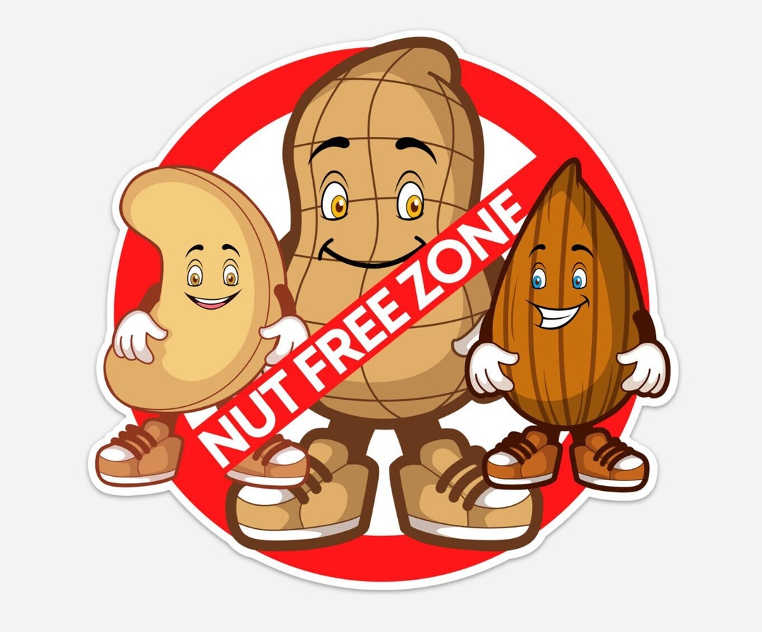 Nut Free Zone Window Cling Sticker Daycare Window Sticker Nut Free