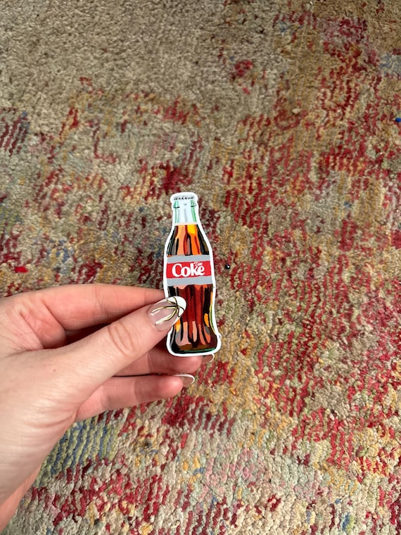Diet Coke Sticker, Soda Sticker, Girly Sticker, Water Resistant Sticker, Stickers for Waterbottle, Mini Vinyl Sticker, Bookish Sticker