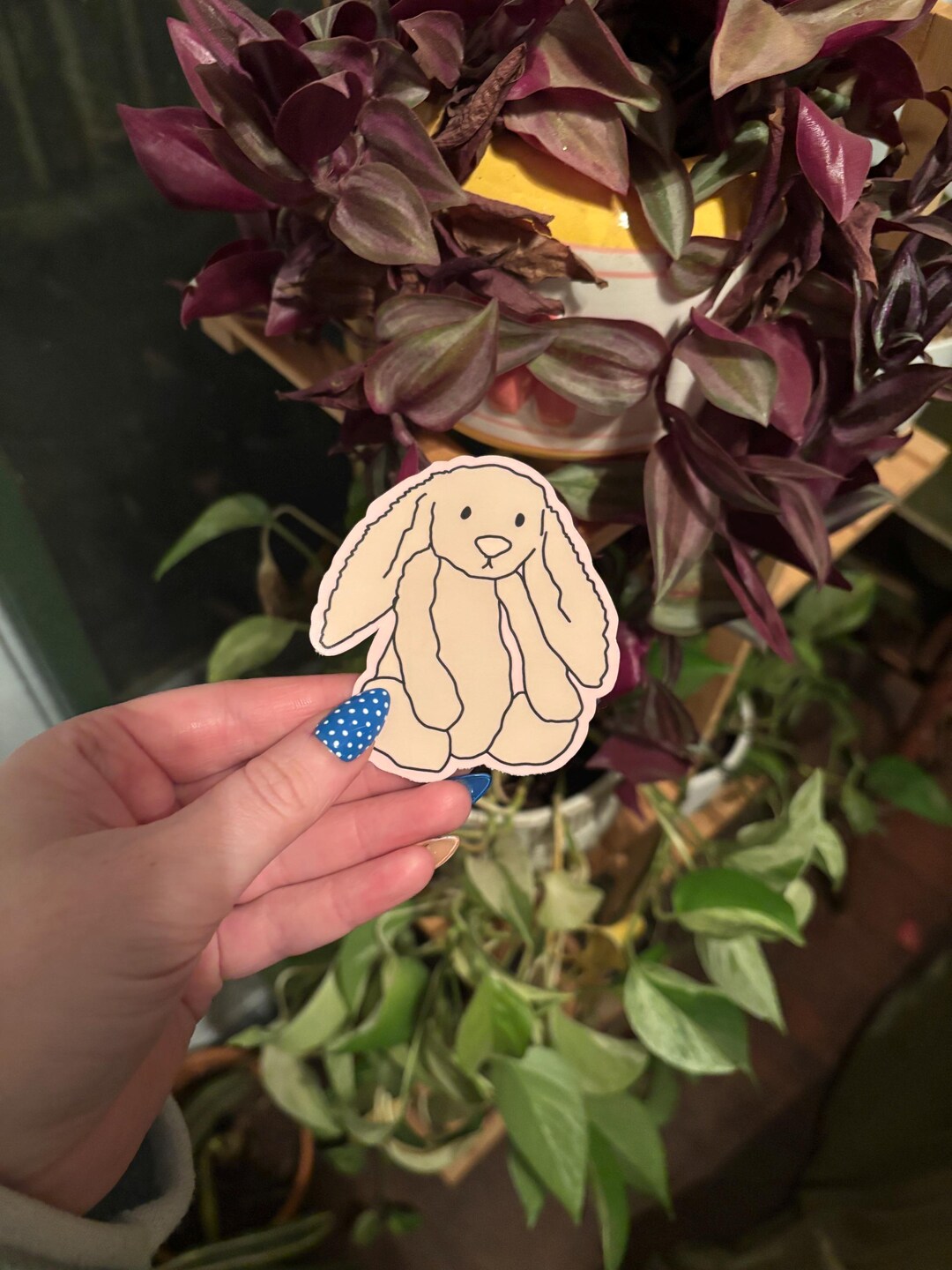 Bunny Sticker, Jelly Cat Bunny Sticker, Stuffed Animal, Girly Sticker ...