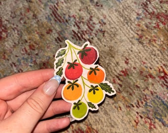 Tomato Sticker, Tomato Girl Summer, Gardener Era, Vinyl Sticker, Waterproof, Laptop Sticker, Water bottle Sticker, Die-cut