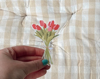 Tulip Sticker, Tulip Bundle, Summer Sticker, Flower Sticker, Vinyl Sticker, Waterproof, Laptop Sticker, Water bottle Sticker, Die-cut