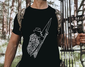 T-shirt Hanes 'Chasse Au Cerf Style Texas' - Taille XL Blanc - Cactus - Neuf Sans étiquettes
