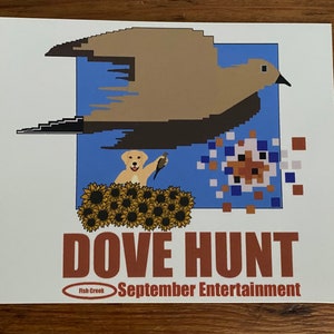 Dove Hunt Pixel Sticker