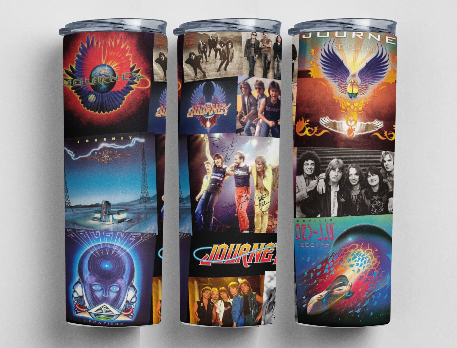 Journey, 80's 90's Rock Band, Hair Metal, Glam Rock, Classic Rock Band, Gen X Gift, 20 oz. Skinny Tumbler,