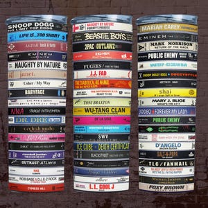 80s 90s R&B, Hip Hop, Cassette Tape Tumbler, Classic Hip Hop Artists ...