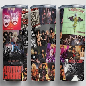 Motley Crue, 80's 90's Rock Band, The Crue, Hair Metal, Glam Rock, Classic Rock Band, 20 oz. Skinny Tumbler,