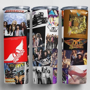 Aerosmith, 70&#39;s 80&#39;s 90&#39;s Rock Band, Aerosmith, Hair Metal, Glam Rock, Classic Rock Band, Gen X Gift, 20 oz. Skinny Tumbler,