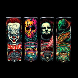 Horror Movie Characters, Classic Halloween movies, Scary movies, 20oz Tumbler
