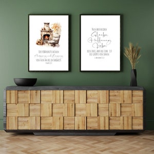 Set Poster | Christliche Poster 2er Set | Psalm 121,8 | 1. Kor. 13,13 | Psalm 86,11 | Poster mit Bibelvers DIN A3 und A4