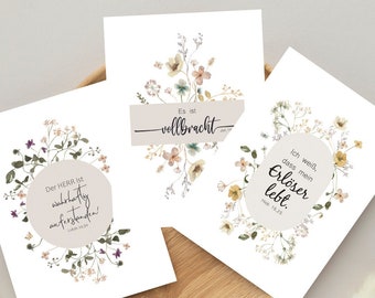 Easter cards, set of 3 or available individually | Christian postcards | Easter cards