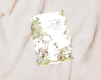 Postcard | Birthday card - girl | Psalm 23:1 | Christian postcard