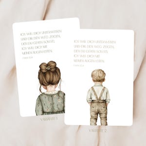 christliche Postkarte - Junge, Mädchen | Ich will dich unterweisen | Karte für Kinder | geliebt geborgen gesegnet | christliche Postkarte