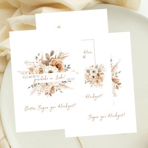 Set di 3 auguri di matrimonio per il matrimonio | Set di cartoline di matrimonio | Carte con versetti della Bibbia | Cartoline cristiane | possono anche essere selezionati individualmente
