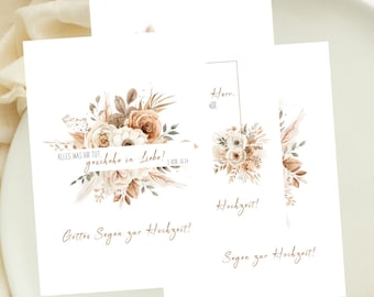 Wedding greetings set of 3 for the wedding | Set of postcards for the wedding | Cards with Bible verse | Christian postcards | also available individually