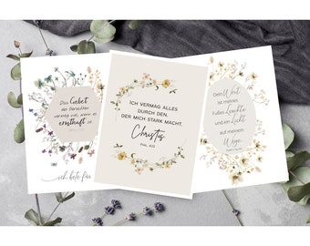 Encouragement | Encouraging cards set of 3 | Christian postcards