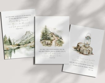 christliches Kartenset - für Männer und ältere Jungs | 3er Set oder einzeln auswählbar | christliche Postkarte | Karten für jeden Anlass