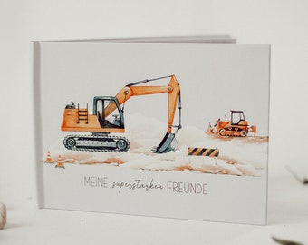 "Construction Site - My Super Strong Friends" Friendship Book | Friendship Book for Boys | Back-to-School Gift | Birthday Gift