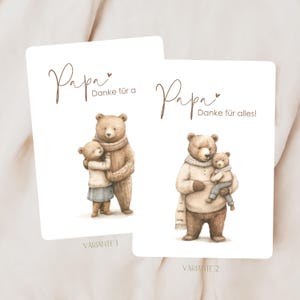 Ansichtkaart voor papa | Papa bedankt voor alles | Ik dank God dat jij mijn vader bent | Kaart voor papa | Vader met zoon | Vader met dochter